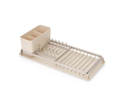 Égouttoir à vaisselle compact en acier inoxydable et plastique 5 assiettes Brabantia SinkSide