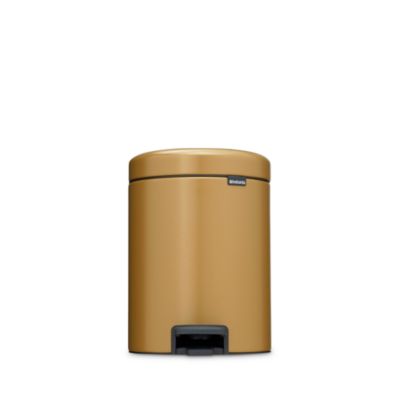Poubelle de salle de bains à pédale en acier doré Brabantia NewIcon