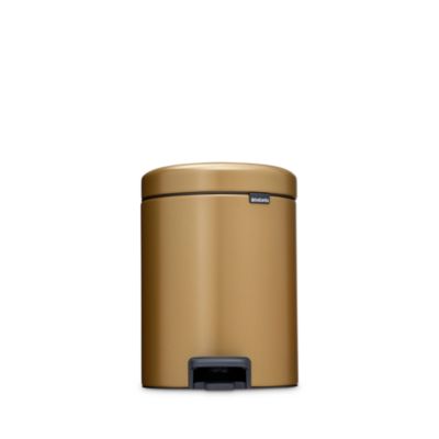 Poubelle de salle de bains à pédale en acier effet laiton Brabantia NewIcon