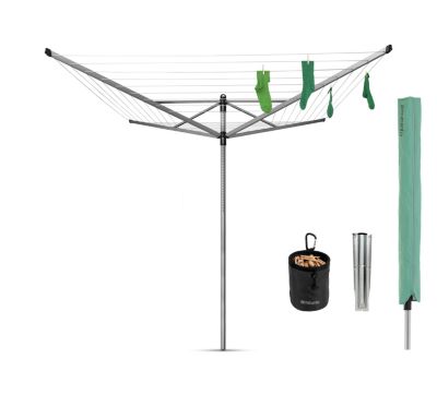 Séchoir à linge parapluie rotatif 50 m d'étendage Lift-O-Matic Brabantia