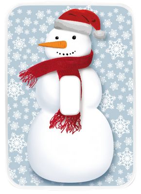 Couvercle en plastique décor bonhomme de neige 13L