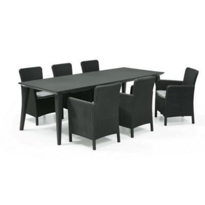 Table de jardin Lima gris graphite 160 x 94 cm