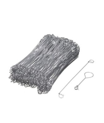 NATURE Lot de 200 Liens à boucle en acier galvanisé pour torsadeuse à fil L16 cm x Ø1 mm - vue 2