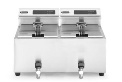 Friteuse professionnelle  Profi Line avec robinet de vidange numérique - Hendi - l51.5- L0.1- P60.5- h34.5- Inox