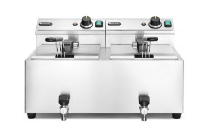 Friteuse Professionnelle Profi Line avec robinet de vidange - Hendi - Gris - l51.5- L0.1- P60.5- h35- Inox