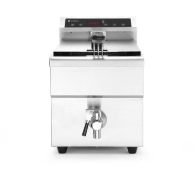Friteuse Professionnelle à induction avec robinet de vidange 8L Gris 230V/3500W - Hendi