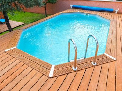 UBBINK Piscine bois Maldives sable 355x490x130cm