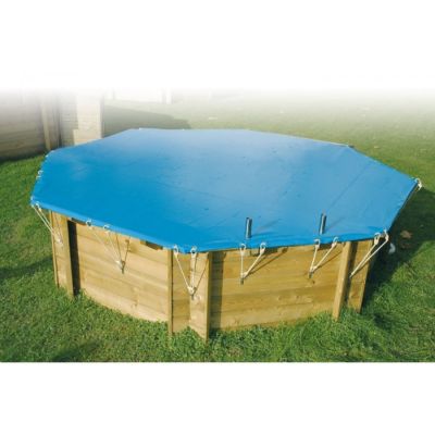 Bâche de sécurité et d'hivernage UBBINK Pour piscines en bois Ibbink 360 cm - vue 3