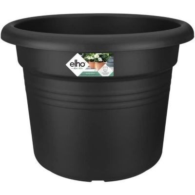ELHO Pot de fleurs Rond GREEN BASICS - Plastique - 43,8 x H33,8 cm - Terre cuite doux