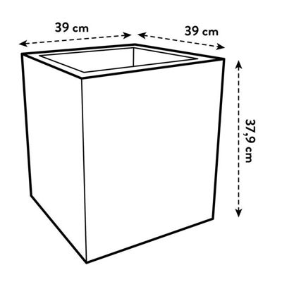 Elho Vivo Next Square 40 Bac à fleurs Ø 39 x H 38 cm intérieur extérieur 100% recyclé - vue 4