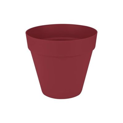 Pot de fleur - Elho - Loft Urban Rond - Rouge - L 29 x B 28.5 x H 26 cm - Extérieur - 100% recyclé