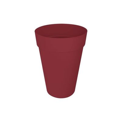Pot de fleur - Elho - Loft Urban Rond - Haut 35 - Rouge - L 34 x B 33.5 x H 45 cm - Extérieur - 100% recyclé