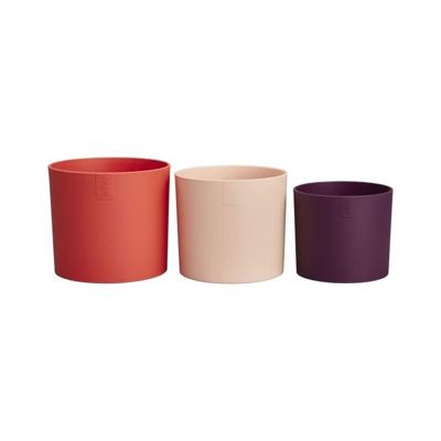 Pot de fleur - Elho - Lex Pott - Set 14 - Rouge Rose Violet - L 14 x B 13.8 x H 12 cm - Intérieur - 100% recyclé