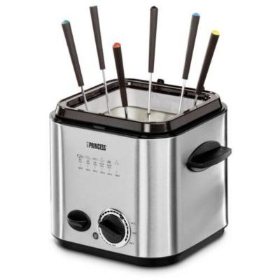 Friteuse compacte 1,2 L Princess 182611 840 W acier inoxydable brossé, fondue incluse