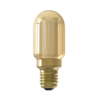 Ampoule LED Crown Tube Glassfib dimmable E27 Tube ? 4,5cm 120lm 3,5W blanc chaud Calex doré