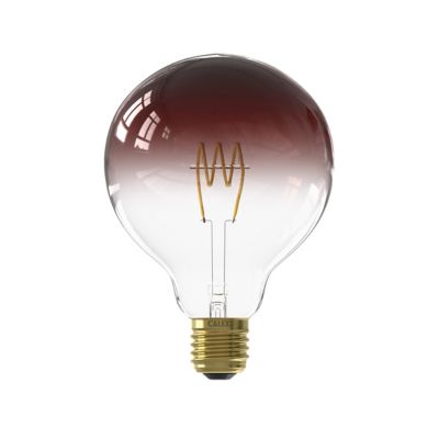 Ampoule LED Colors Nora dimmable E27 globe ? 12,5cm 110lm 4W blanc chaud Calex marron