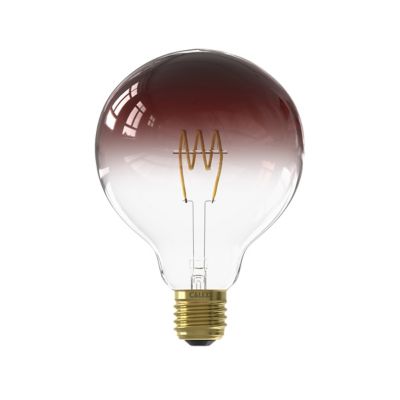 Ampoule LED Colors Nora dimmable E27 globe ? 12,5cm 110lm 4W blanc chaud Calex marron