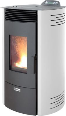 Poêle à granulés Qlima Roma blanc 10600W
