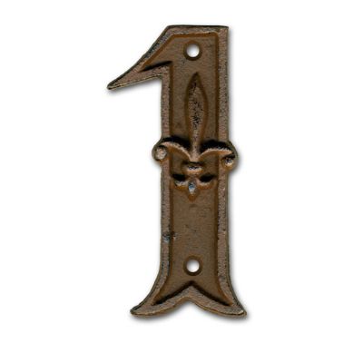 Chiffre 1 en fonte H.12 cm