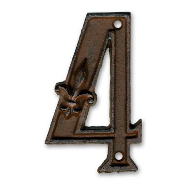 Chiffre 4 en fonte H.12 cm