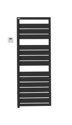 Sèche-serviettes électrique à  inertie fluide Acova Astrakan black flash 500W