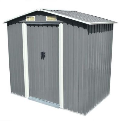 vidaXL Abri de stockage pour jardin Métal Gris 204 x 132 x 186 cm 42983