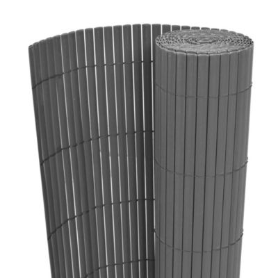 Clôture de jardin Double face PVC 150 x 500 cm Gris vidaXL