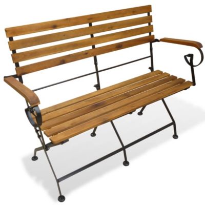 Banc pliable de jardin 112 cm Bois d'acacia solide vidaXL