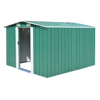 vidaXL Abri de jardin 257x298x178 cm Métal Vert 143340