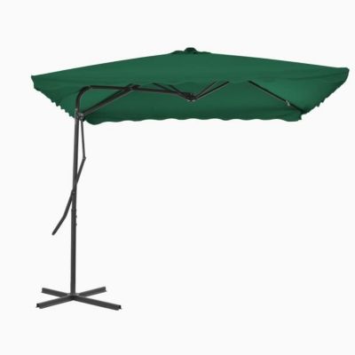Vidaxl Parasol d'extérieur avec mât en acier - 250 cm Gris - vue 2