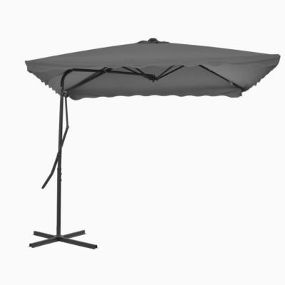 Vidaxl Parasol Carré Gris - vue 2