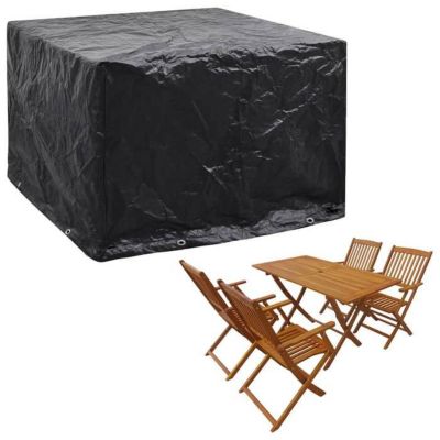 Vidaxl Housse de salon de jardin 8 œillets 122x112x98 cm Noir - vue 3