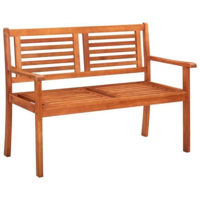 vidaXL Banc de jardin 2 places 120 cm Bois d'eucalyptus solide