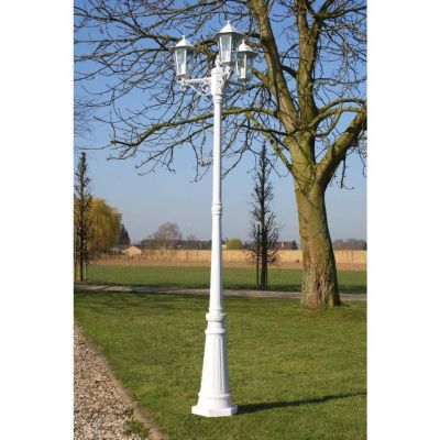 Lampadaire extérieur triple blanc 40245
