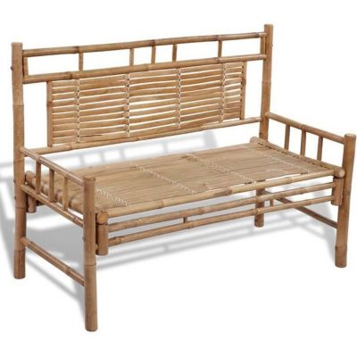 Vidaxl Banc de jardin 120 cm Bambou Marron - vue 3