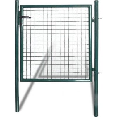 vidaXL Portail de clôture à porte simple Acier enduit de poudre