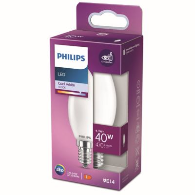 Ampoule LED E14 (SES) 470lm 4.3W = 40W IP20 blanc froid Philips