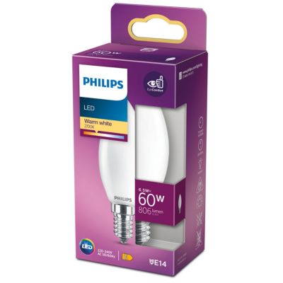 Ampoule LED E14 (SES) B35 FR 806lm 6.5W = 60W IP20 blanc chaud Philips
