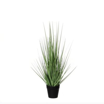 Gras vert artificiel ø30 x h.53 cm en pot plastique ø10 cm