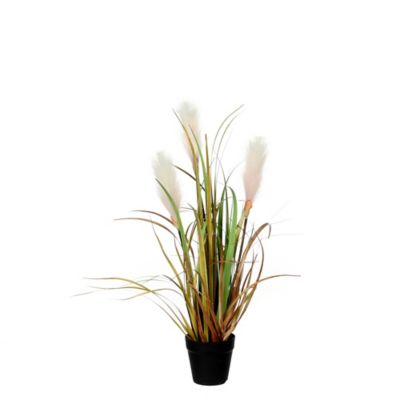 Roseau marron artificiel ø30 x h.53 cm en pot plastique ø10 cm