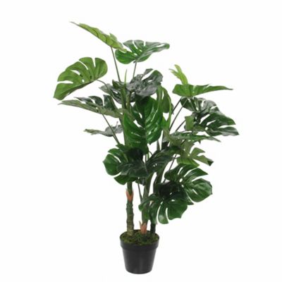 Monstera artificiel en pot vert ø75 x h.100 cm