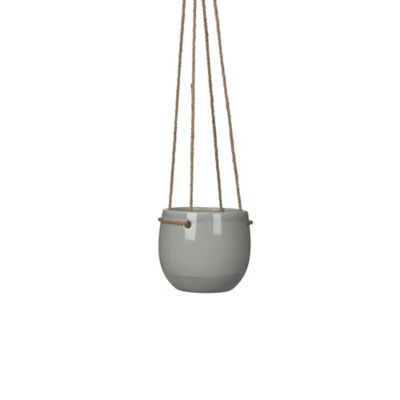 Suspension céramique Resa rond gris ø13,5 x h.11,5 cm