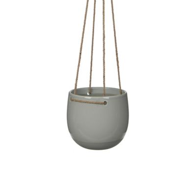 Suspension céramique Resa rond gris ø18,5 x h.17 cm