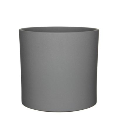 Pot rond céramique Era gris mat ø32,5 x h.31 cm