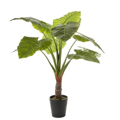 Taro artificiel en pot plastique vert ø110 x h.130 cm