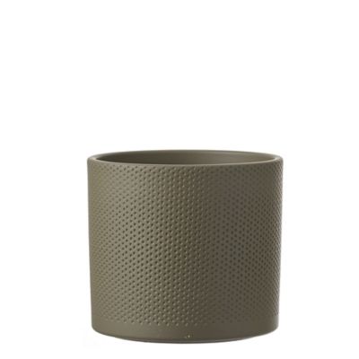 Pot rond céramique Era vert ø19,5 x h.17,5 cm