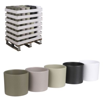 Pot rond céramique Era ø13,5 x h.12,5 cm