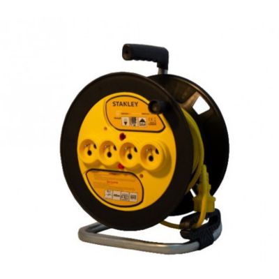 Enrouleur prolongateur STANLEY 6388 40m 4 prises Disjoncteur thermique - vue 3