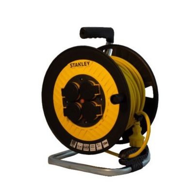 Stanley 6370 Enrouleur prolongateur 25m H05VV F 31.5 mm2 IP44 équipé d'un disjoncteur thermique - vue 2
