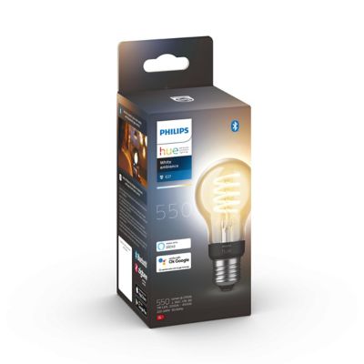 Ampoule LED connectée Philips Hue A60 IP20 E27 550lm 7W blanc